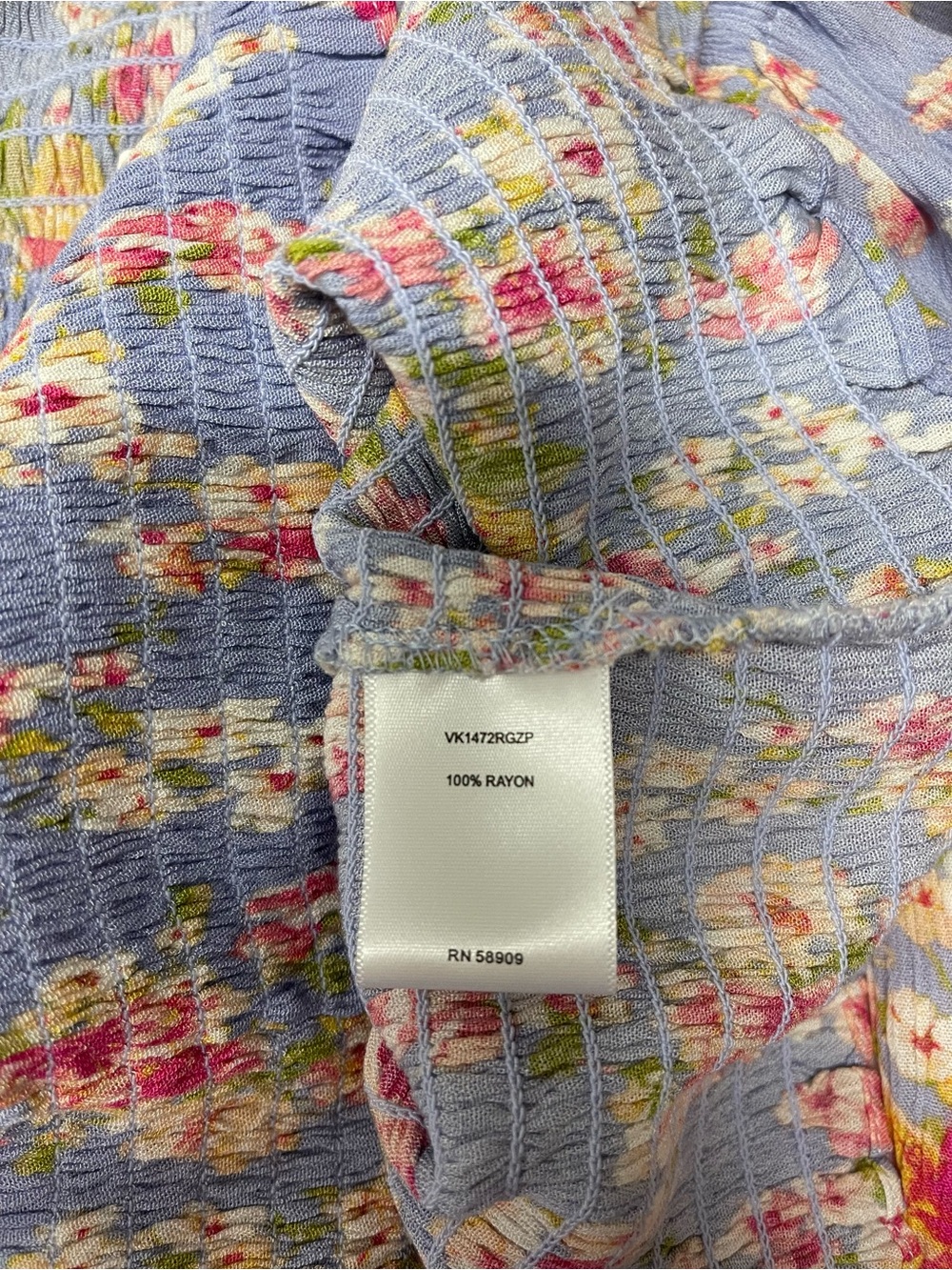 C&V Girls NWT 2pc Cool Indigo Top/Skirt with Smocked Waistband Size L 12/14 - Picture 6 of 8